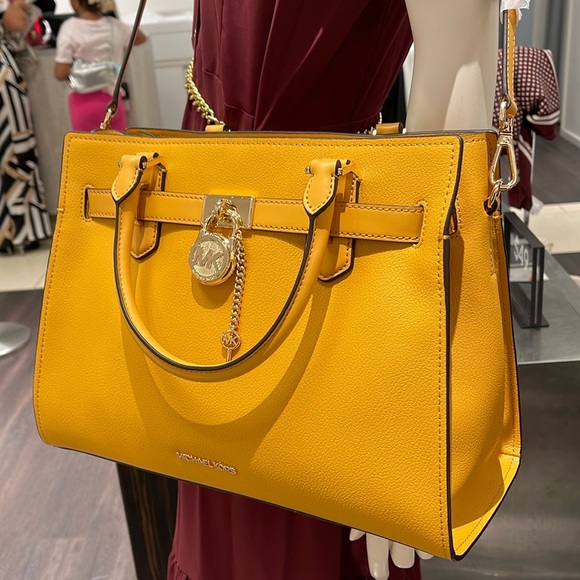 MICHAEL KORS HAMILTON MEDIUM SATCHEL 
 COLOR: GOLDEN ROD
NWT - Picture 16 of 16